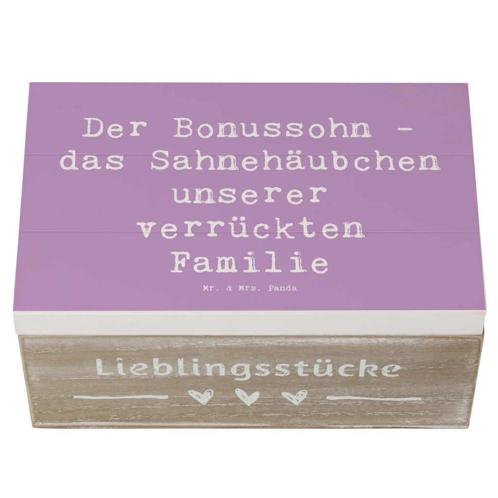 Holzkiste Spruch Der Bonussohn Truhe, Erinnerungskiste, Schatulle, Geschenkbox, Erinnerungsbox, Schatzkiste, Geschenkdose, Aufbewahrungsbox, Holzkiste, XXL, Kiste, Dekokiste, Familie, Vatertag, Muttertag, Bruder, Schwester, Mama, Papa, Oma, Opa