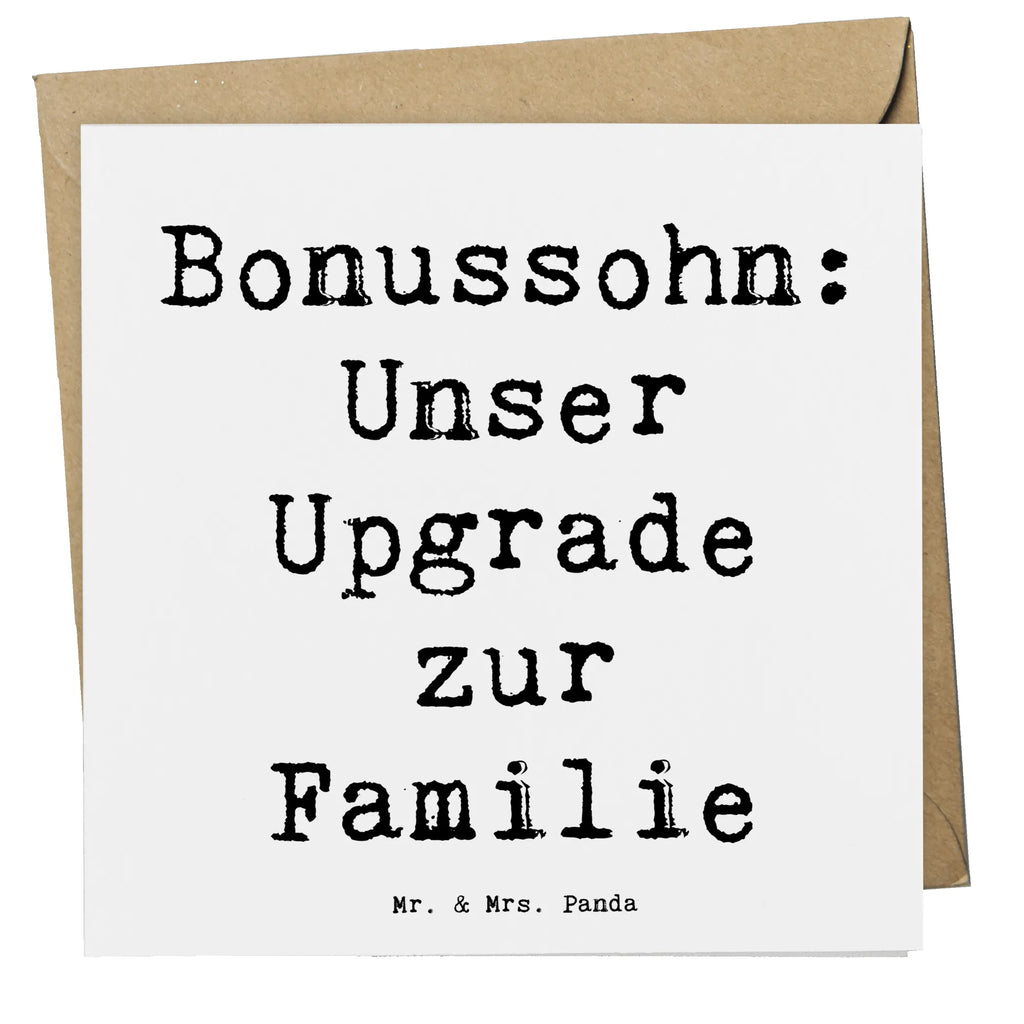 Deluxe Karte Spruch Bonussohn Wertschätzung Hochwertige Klappkarte, Klappkarte, Glückwunschkarte, Grußkarte, Karte, Hochzeitskarte, Geburtstagskarte, Einladungskarte, Hochwertige Grußkarte, Familie, Vatertag, Muttertag, Bruder, Schwester, Mama, Papa, Oma, Opa