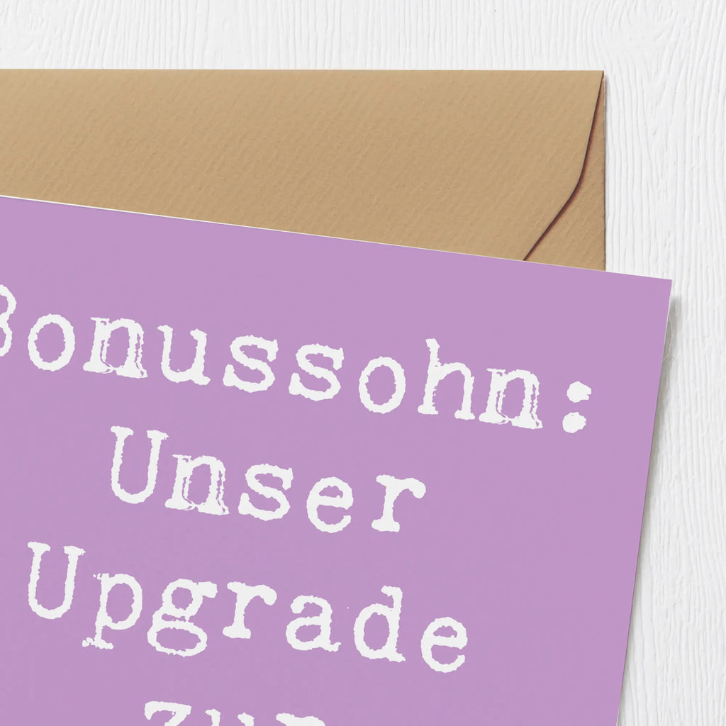 Deluxe Karte Spruch Bonussohn Wertschätzung Hochwertige Klappkarte, Klappkarte, Glückwunschkarte, Grußkarte, Karte, Hochzeitskarte, Geburtstagskarte, Einladungskarte, Hochwertige Grußkarte, Familie, Vatertag, Muttertag, Bruder, Schwester, Mama, Papa, Oma, Opa