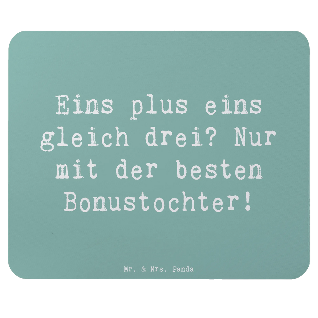 Mouse mat Saying Eins plus eins gleich drei? Nur mit der besten Bonustochter! Mousepad, Computer zubehör, Büroausstattung, PC Zubehör, Arbeitszimmer, Mauspad, Einzigartiges Mauspad, Designer Mauspad, Mausunterlage, Mauspad Büro, Familie, Vatertag, Muttertag, Bruder, Schwester, Mama, Papa, Oma, Opa