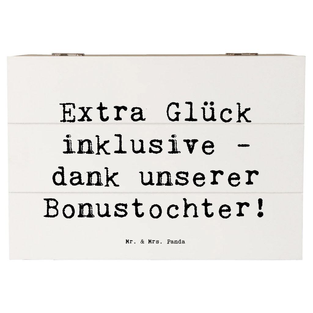 Holzkiste Spruch Bonustochter Glück Erinnerungskiste, Dekokiste, Geschenkdose, Kiste, Truhe, Schatzkiste, XXL, Holzkiste, Schatulle, Aufbewahrungsbox, Geschenkbox, Erinnerungsbox, Familie, Vatertag, Muttertag, Bruder, Schwester, Mama, Papa, Oma, Opa