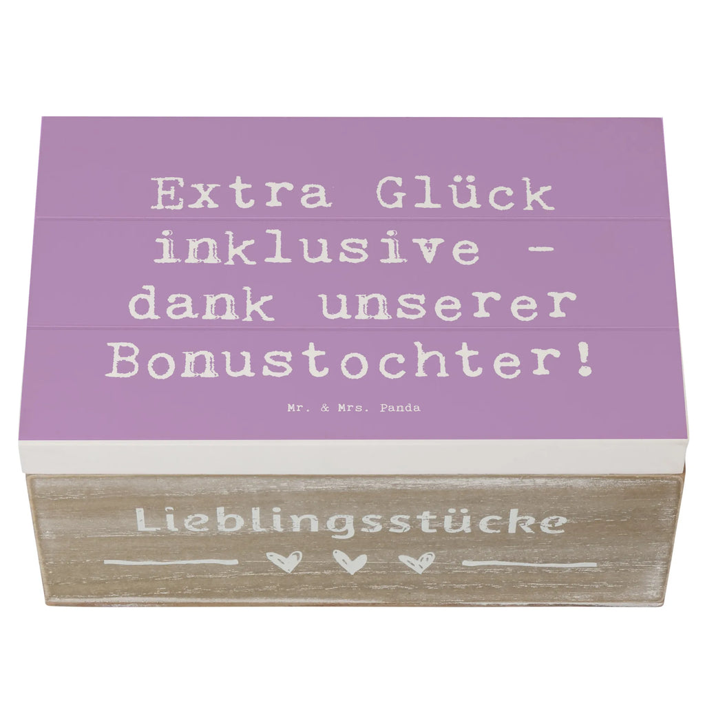 Holzkiste Spruch Bonustochter Glück Erinnerungskiste, Dekokiste, Geschenkdose, Kiste, Truhe, Schatzkiste, XXL, Holzkiste, Schatulle, Aufbewahrungsbox, Geschenkbox, Erinnerungsbox, Familie, Vatertag, Muttertag, Bruder, Schwester, Mama, Papa, Oma, Opa