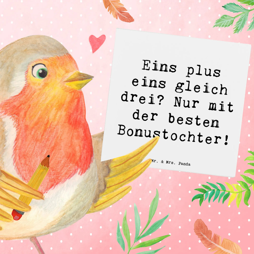 Deluxe Karte Spruch Beste Bonustochter Einladungskarte, Glückwunschkarte, Karte, Klappkarte, Hochzeitskarte, Hochwertige Grußkarte, Grußkarte, Hochwertige Klappkarte, Geburtstagskarte, Familie, Vatertag, Muttertag, Bruder, Schwester, Mama, Papa, Oma, Opa
