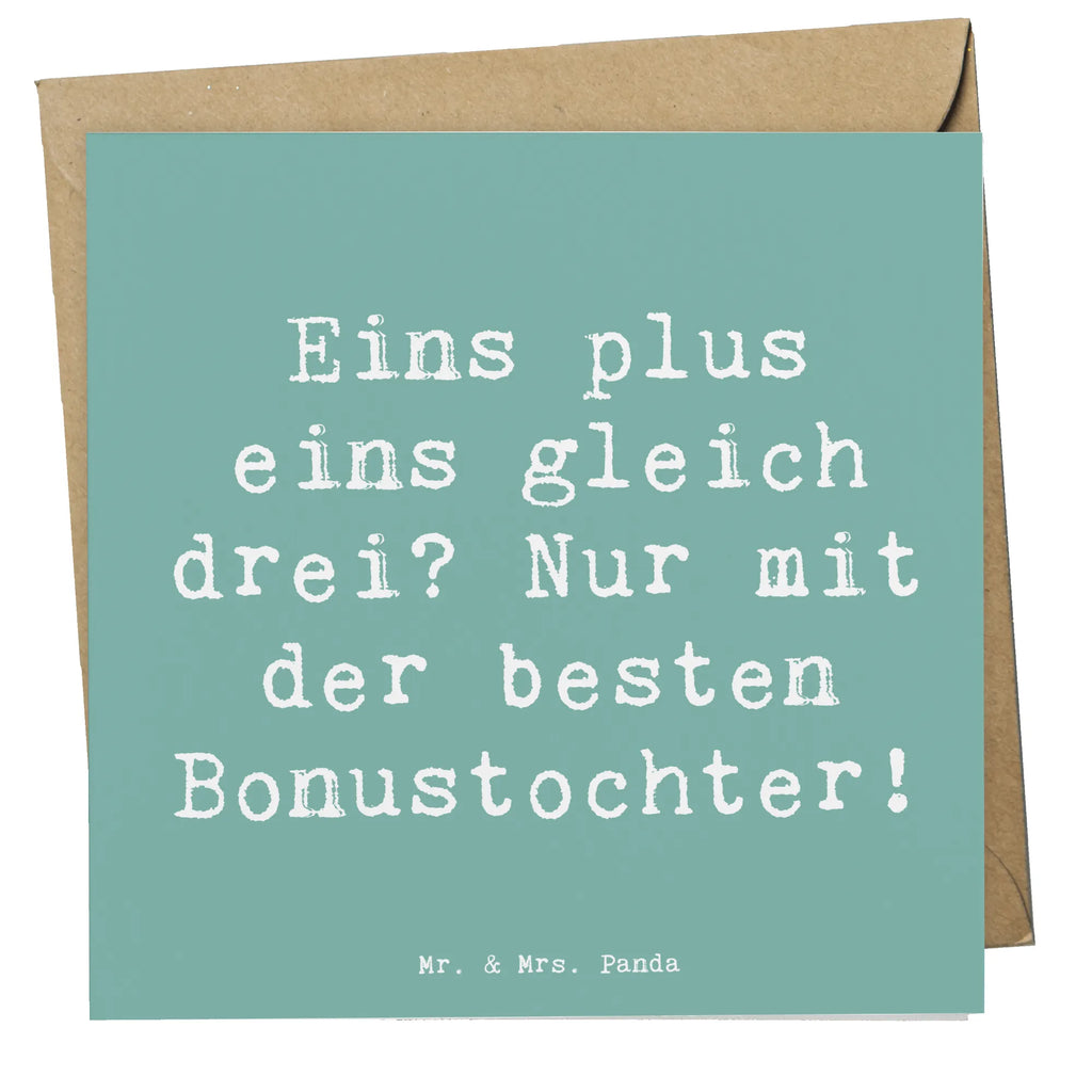 Deluxe Karte Spruch Beste Bonustochter Einladungskarte, Glückwunschkarte, Karte, Klappkarte, Hochzeitskarte, Hochwertige Grußkarte, Grußkarte, Hochwertige Klappkarte, Geburtstagskarte, Familie, Vatertag, Muttertag, Bruder, Schwester, Mama, Papa, Oma, Opa
