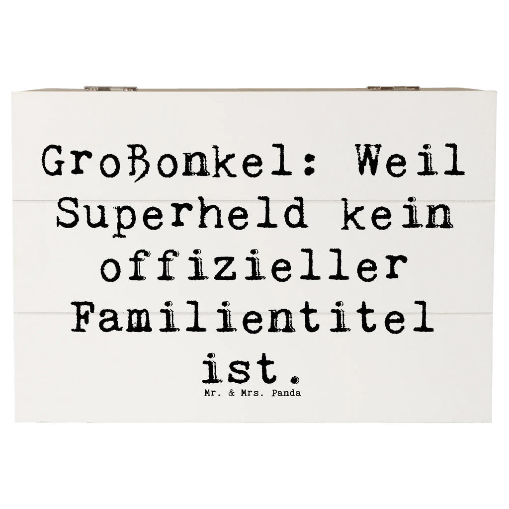 Holzkiste Spruch Großonkel Superheld Truhe, Schatzkiste, XXL, Kiste, Dekokiste, Erinnerungskiste, Geschenkdose, Holzkiste, Aufbewahrungsbox, Erinnerungsbox, Schatulle, Geschenkbox, Familie, Vatertag, Muttertag, Bruder, Schwester, Mama, Papa, Oma, Opa