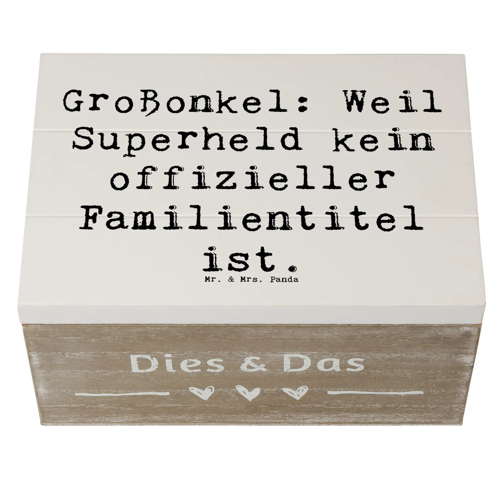 Holzkiste Spruch Großonkel Superheld Truhe, Schatzkiste, XXL, Kiste, Dekokiste, Erinnerungskiste, Geschenkdose, Holzkiste, Aufbewahrungsbox, Erinnerungsbox, Schatulle, Geschenkbox, Familie, Vatertag, Muttertag, Bruder, Schwester, Mama, Papa, Oma, Opa