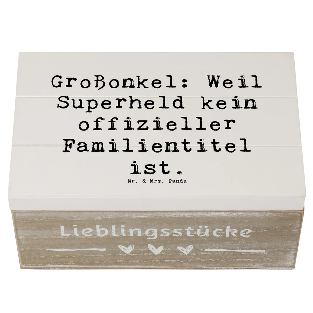 Holzkiste Spruch Großonkel Superheld Truhe, Schatzkiste, XXL, Kiste, Dekokiste, Erinnerungskiste, Geschenkdose, Holzkiste, Aufbewahrungsbox, Erinnerungsbox, Schatulle, Geschenkbox, Familie, Vatertag, Muttertag, Bruder, Schwester, Mama, Papa, Oma, Opa