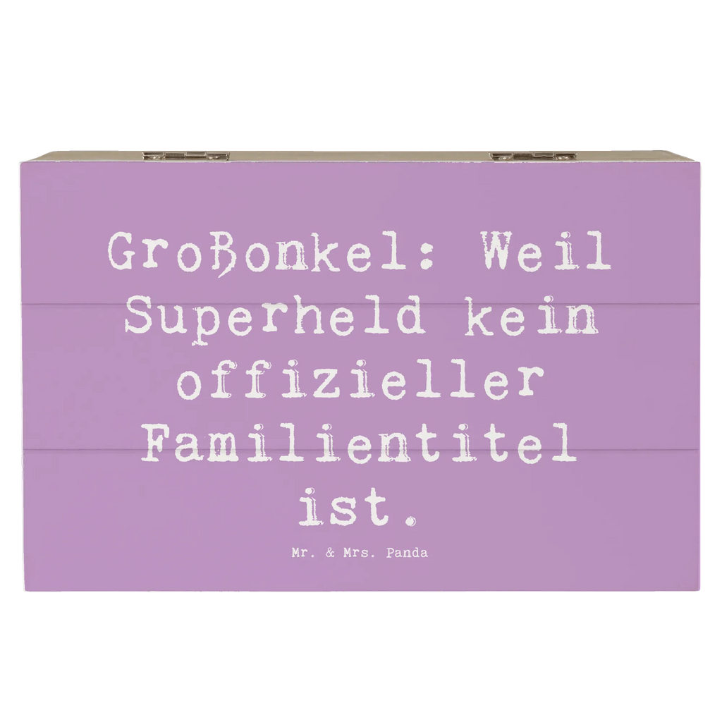 Holzkiste Spruch Großonkel Superheld Truhe, Schatzkiste, XXL, Kiste, Dekokiste, Erinnerungskiste, Geschenkdose, Holzkiste, Aufbewahrungsbox, Erinnerungsbox, Schatulle, Geschenkbox, Familie, Vatertag, Muttertag, Bruder, Schwester, Mama, Papa, Oma, Opa