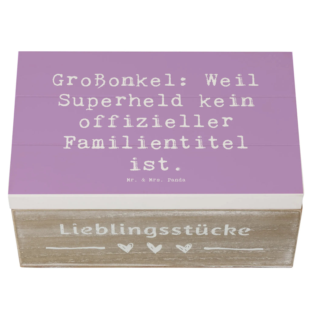 Holzkiste Spruch Großonkel Superheld Truhe, Schatzkiste, XXL, Kiste, Dekokiste, Erinnerungskiste, Geschenkdose, Holzkiste, Aufbewahrungsbox, Erinnerungsbox, Schatulle, Geschenkbox, Familie, Vatertag, Muttertag, Bruder, Schwester, Mama, Papa, Oma, Opa
