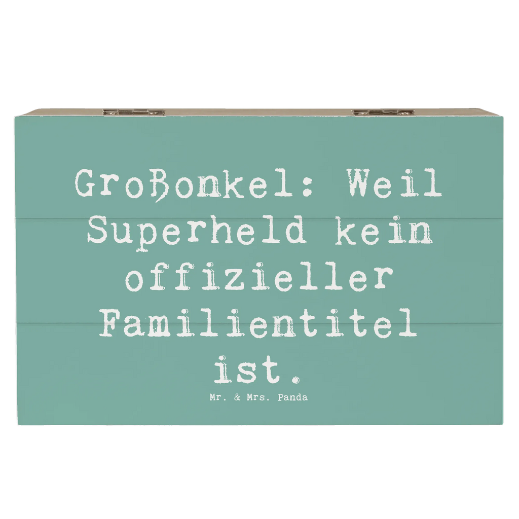 Holzkiste Spruch Großonkel Superheld Truhe, Schatzkiste, XXL, Kiste, Dekokiste, Erinnerungskiste, Geschenkdose, Holzkiste, Aufbewahrungsbox, Erinnerungsbox, Schatulle, Geschenkbox, Familie, Vatertag, Muttertag, Bruder, Schwester, Mama, Papa, Oma, Opa