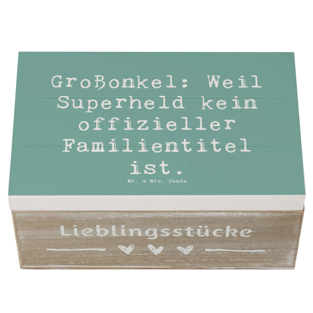 Holzkiste Spruch Großonkel Superheld Truhe, Schatzkiste, XXL, Kiste, Dekokiste, Erinnerungskiste, Geschenkdose, Holzkiste, Aufbewahrungsbox, Erinnerungsbox, Schatulle, Geschenkbox, Familie, Vatertag, Muttertag, Bruder, Schwester, Mama, Papa, Oma, Opa