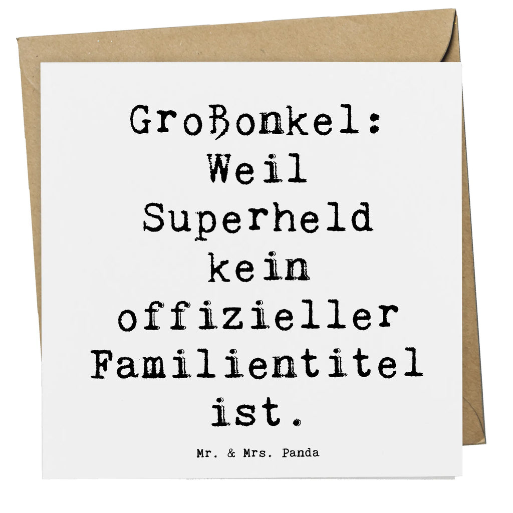 Deluxe Card Saying Großonkel: Weil Superheld kein offizieller Familientitel ist. Karte, Einladungskarte, Glückwunschkarte, Klappkarte, Hochwertige Grußkarte, Hochzeitskarte, Hochwertige Klappkarte, Geburtstagskarte, Grußkarte, Familie, Vatertag, Muttertag, Bruder, Schwester, Mama, Papa, Oma, Opa