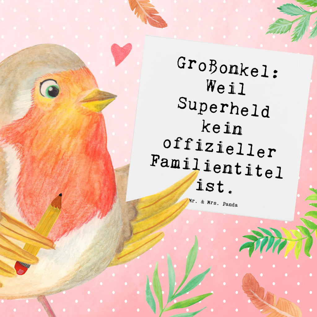 Deluxe Card Saying Großonkel: Weil Superheld kein offizieller Familientitel ist. Karte, Einladungskarte, Glückwunschkarte, Klappkarte, Hochwertige Grußkarte, Hochzeitskarte, Hochwertige Klappkarte, Geburtstagskarte, Grußkarte, Familie, Vatertag, Muttertag, Bruder, Schwester, Mama, Papa, Oma, Opa