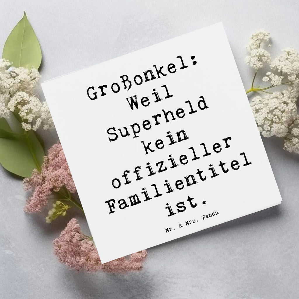 Deluxe Card Saying Großonkel: Weil Superheld kein offizieller Familientitel ist. Karte, Einladungskarte, Glückwunschkarte, Klappkarte, Hochwertige Grußkarte, Hochzeitskarte, Hochwertige Klappkarte, Geburtstagskarte, Grußkarte, Familie, Vatertag, Muttertag, Bruder, Schwester, Mama, Papa, Oma, Opa