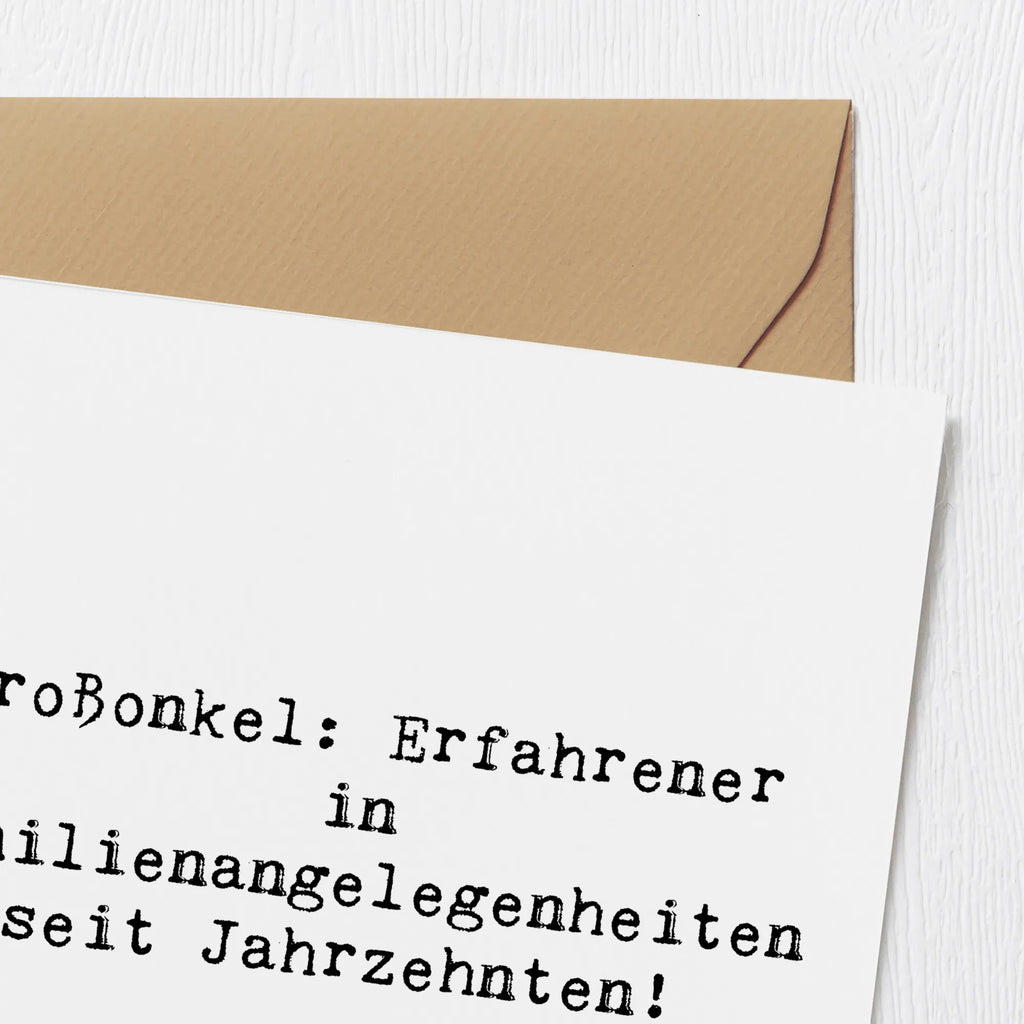 Deluxe Card Saying Großonkel: Erfahrener in Familienangelegenheiten seit Jahrzehnten! Hochzeitskarte, Karte, Grußkarte, Hochwertige Grußkarte, Geburtstagskarte, Glückwunschkarte, Einladungskarte, Hochwertige Klappkarte, Klappkarte, Familie, Vatertag, Muttertag, Bruder, Schwester, Mama, Papa, Oma, Opa