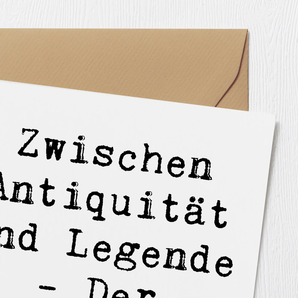 Deluxe Card Saying Zwischen Antiquität und Legende - Der Großonkel. Einladungskarte, Geburtstagskarte, Klappkarte, Karte, Glückwunschkarte, Hochwertige Klappkarte, Hochwertige Grußkarte, Grußkarte, Hochzeitskarte, Familie, Vatertag, Muttertag, Bruder, Schwester, Mama, Papa, Oma, Opa