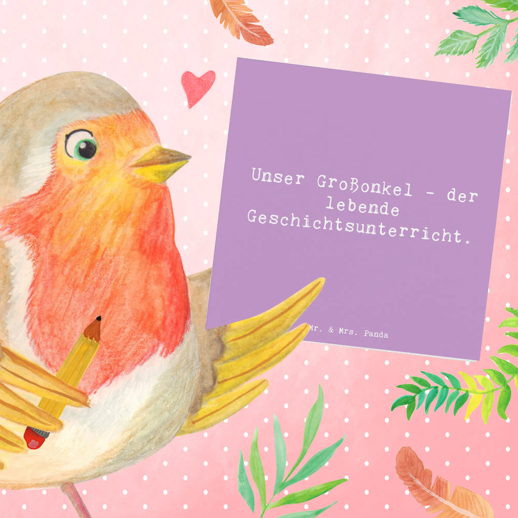 Deluxe Karte Spruch Großonkel Geschichtsunterricht Karte, Hochzeitskarte, Glückwunschkarte, Grußkarte, Klappkarte, Hochwertige Klappkarte, Hochwertige Grußkarte, Einladungskarte, Geburtstagskarte, Familie, Vatertag, Muttertag, Bruder, Schwester, Mama, Papa, Oma, Opa