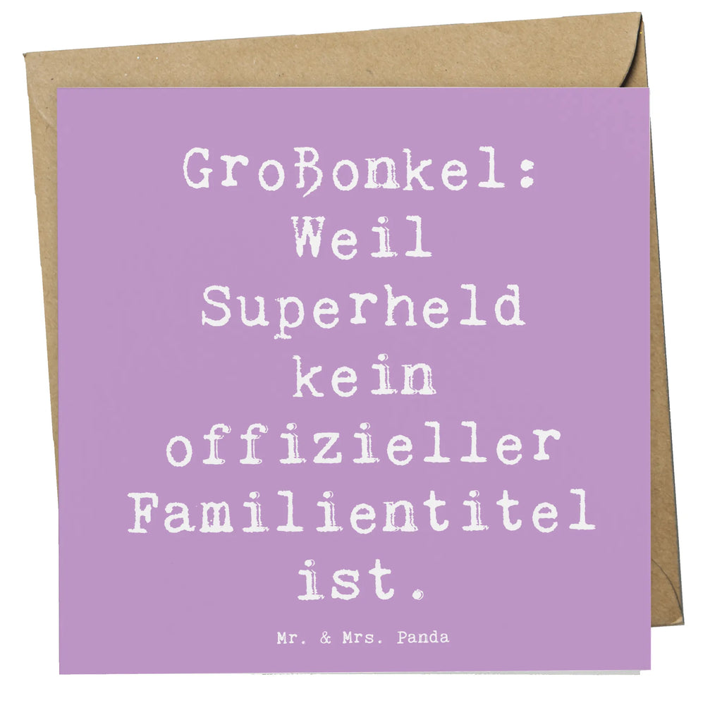 Deluxe Card Saying Großonkel: Weil Superheld kein offizieller Familientitel ist. Karte, Einladungskarte, Glückwunschkarte, Klappkarte, Hochwertige Grußkarte, Hochzeitskarte, Hochwertige Klappkarte, Geburtstagskarte, Grußkarte, Familie, Vatertag, Muttertag, Bruder, Schwester, Mama, Papa, Oma, Opa