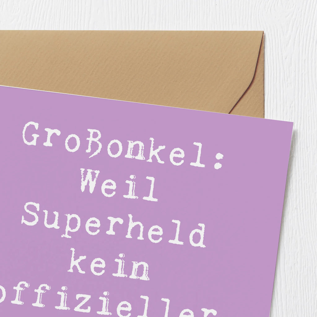 Deluxe Card Saying Großonkel: Weil Superheld kein offizieller Familientitel ist. Karte, Einladungskarte, Glückwunschkarte, Klappkarte, Hochwertige Grußkarte, Hochzeitskarte, Hochwertige Klappkarte, Geburtstagskarte, Grußkarte, Familie, Vatertag, Muttertag, Bruder, Schwester, Mama, Papa, Oma, Opa