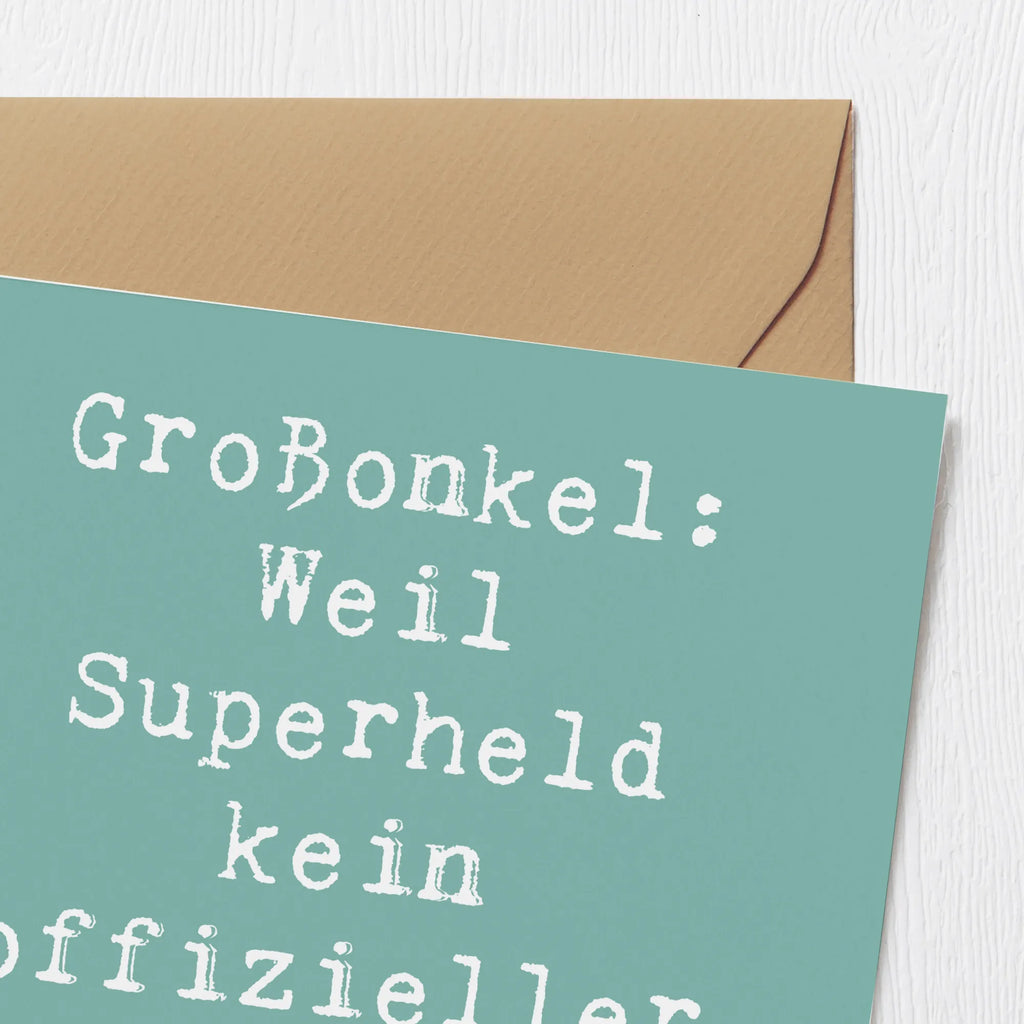 Deluxe Card Saying Großonkel: Weil Superheld kein offizieller Familientitel ist. Karte, Einladungskarte, Glückwunschkarte, Klappkarte, Hochwertige Grußkarte, Hochzeitskarte, Hochwertige Klappkarte, Geburtstagskarte, Grußkarte, Familie, Vatertag, Muttertag, Bruder, Schwester, Mama, Papa, Oma, Opa