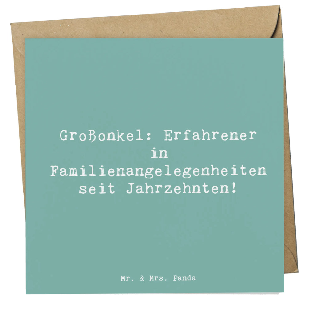 Deluxe Card Saying Großonkel: Erfahrener in Familienangelegenheiten seit Jahrzehnten! Hochzeitskarte, Karte, Grußkarte, Hochwertige Grußkarte, Geburtstagskarte, Glückwunschkarte, Einladungskarte, Hochwertige Klappkarte, Klappkarte, Familie, Vatertag, Muttertag, Bruder, Schwester, Mama, Papa, Oma, Opa