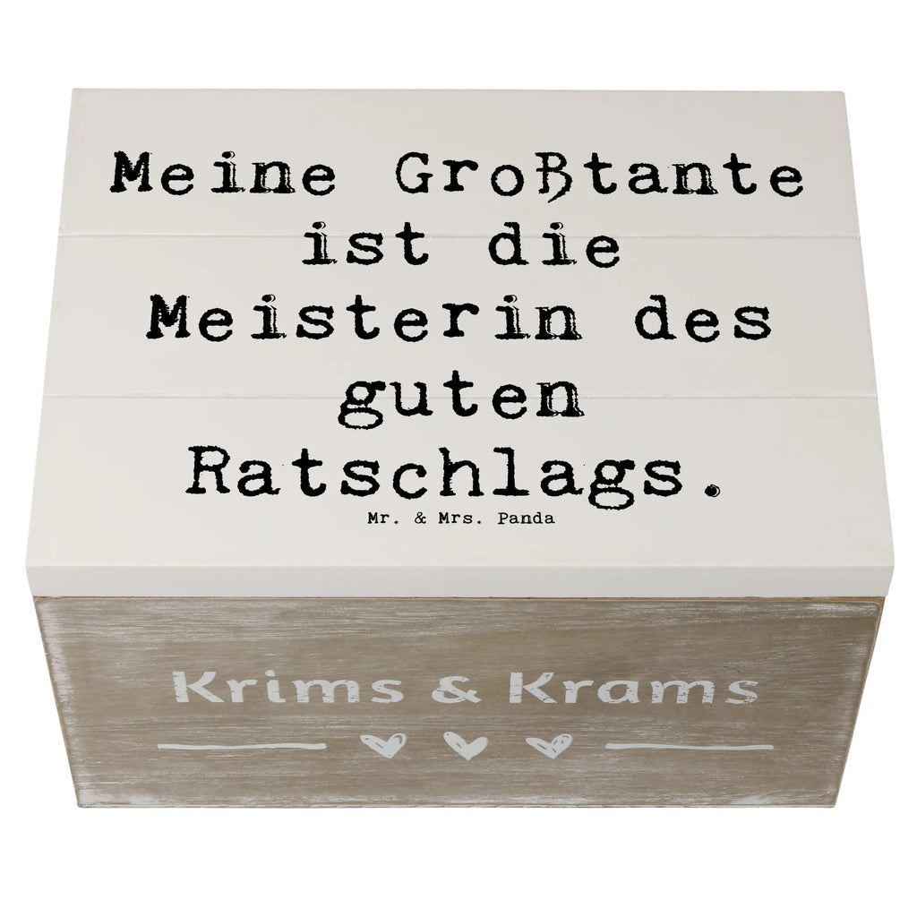 Holzkiste Spruch Großtante Ratschlag Truhe, XXL, Aufbewahrungsbox, Erinnerungskiste, Holzkiste, Geschenkdose, Dekokiste, Erinnerungsbox, Schatulle, Kiste, Schatzkiste, Geschenkbox, Familie, Vatertag, Muttertag, Bruder, Schwester, Mama, Papa, Oma, Opa