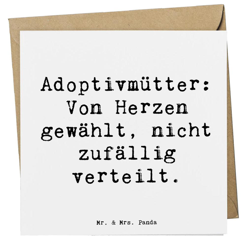 Deluxe Karte Spruch Adoptivmütter: Von Herzen gewählt, nicht zufällig verteilt. Hochwertige Klappkarte, Grußkarte, Hochwertige Grußkarte, Karte, Glückwunschkarte, Hochzeitskarte, Geburtstagskarte, Klappkarte, Einladungskarte, Familie, Vatertag, Muttertag, Bruder, Schwester, Mama, Papa, Oma, Opa
