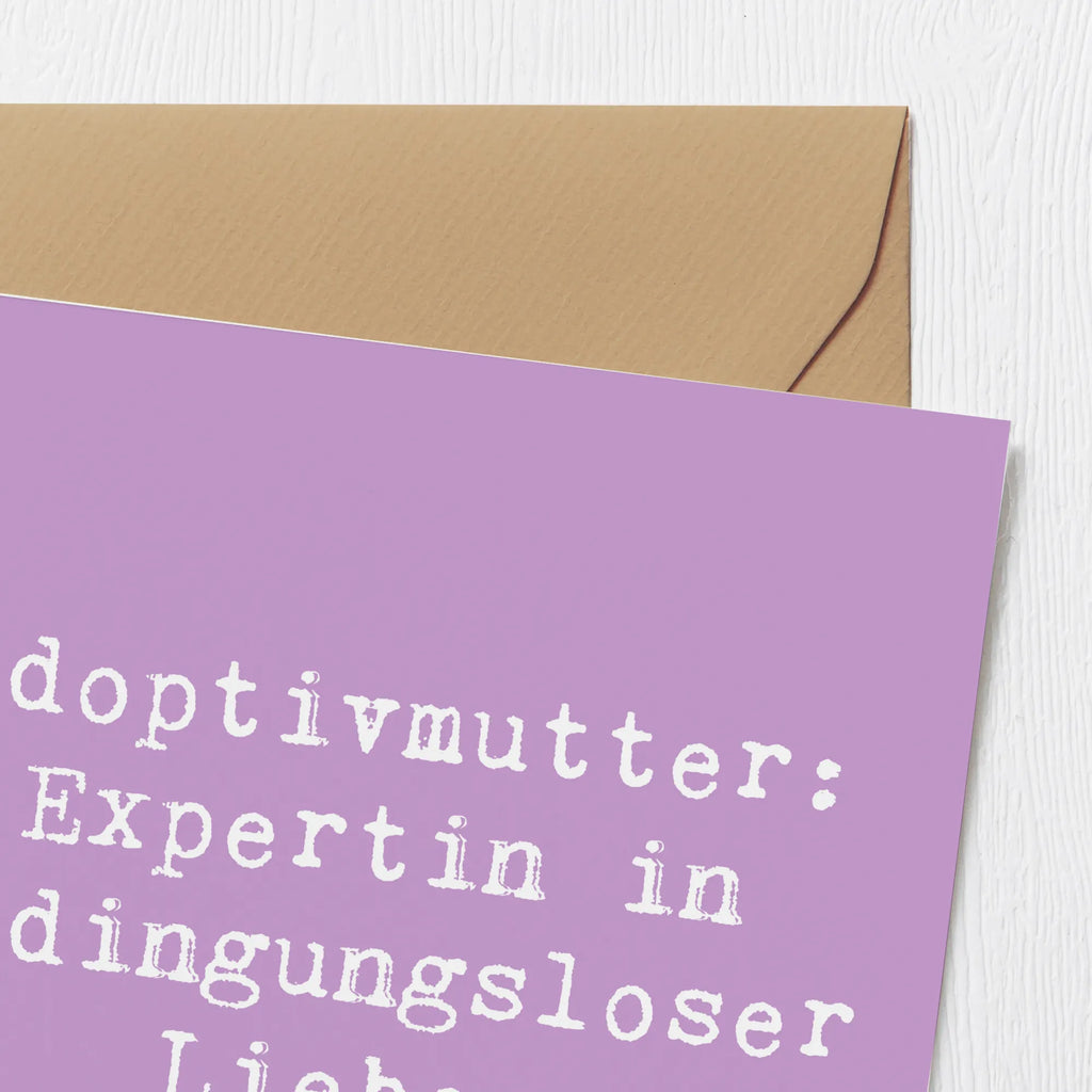 Deluxe Karte Spruch Adoptivmutter Expertin Klappkarte, Glückwunschkarte, Karte, Hochwertige Klappkarte, Einladungskarte, Grußkarte, Geburtstagskarte, Hochzeitskarte, Hochwertige Grußkarte, Familie, Vatertag, Muttertag, Bruder, Schwester, Mama, Papa, Oma, Opa