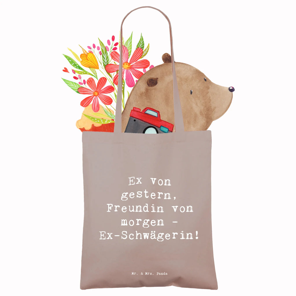 Tote bag Saying Ex von gestern, Freundin von morgen - Ex-Schwägerin! Beuteltasche, Beutel, Einkaufstasche, Jutebeutel, Stoffbeutel, Tasche, Shopper, Umhängetasche, Strandtasche, Schultertasche, Stofftasche, Tragetasche, Badetasche, Jutetasche, Einkaufstüte, Laptoptasche, Familie, Vatertag, Muttertag, Bruder, Schwester, Mama, Papa, Oma, Opa