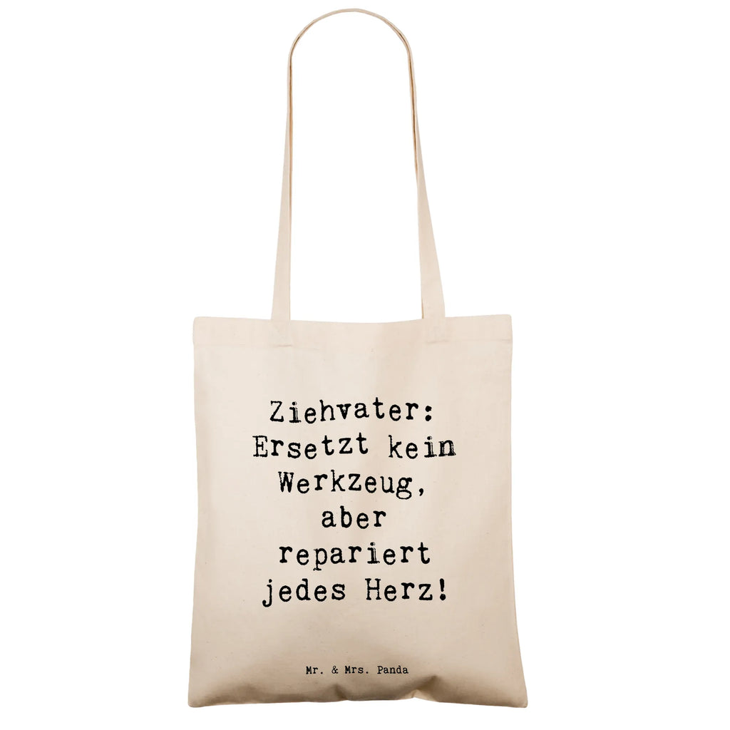 Tragetasche Spruch Ziehvater Herzreparatur Einkaufstüte, Strandtasche, Laptoptasche, Jutetasche, Stofftasche, Beuteltasche, Stoffbeutel, Badetasche, Tasche, Beutel, Umhängetasche, Schultertasche, Tragetasche, Einkaufstasche, Shopper, Jutebeutel, Familie, Vatertag, Muttertag, Bruder, Schwester, Mama, Papa, Oma, Opa