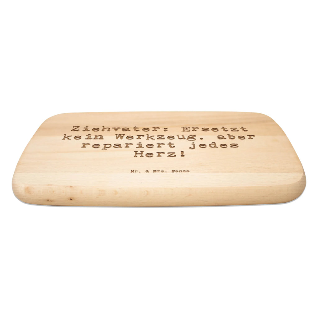 Serving board Saying Ziehvater: Ersetzt kein Werkzeug, aber repariert jedes Herz! Board, cutting board, breakfast board, Family, Father's Day, Mother's Day, brother, sister, Mom, Dad