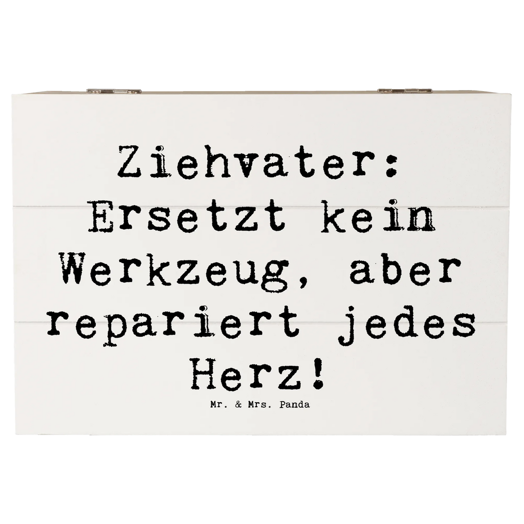 Holzkiste Spruch Ziehvater Herzreparatur Schatulle, Dekokiste, Holzkiste, XXL, Truhe, Kiste, Schatzkiste, Aufbewahrungsbox, Erinnerungsbox, Geschenkbox, Geschenkdose, Erinnerungskiste, Familie, Vatertag, Muttertag, Bruder, Schwester, Mama, Papa, Oma, Opa