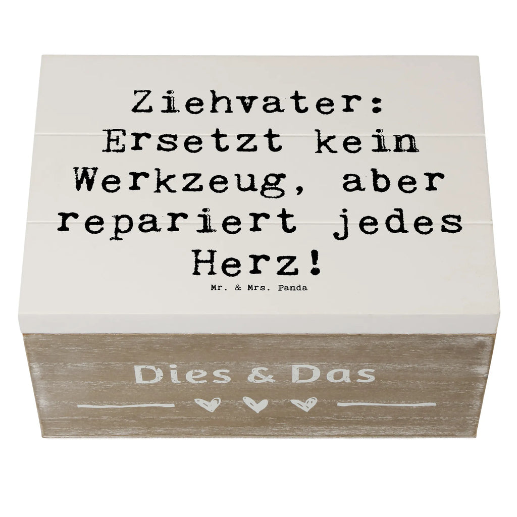 Holzkiste Spruch Ziehvater Herzreparatur Schatulle, Dekokiste, Holzkiste, XXL, Truhe, Kiste, Schatzkiste, Aufbewahrungsbox, Erinnerungsbox, Geschenkbox, Geschenkdose, Erinnerungskiste, Familie, Vatertag, Muttertag, Bruder, Schwester, Mama, Papa, Oma, Opa