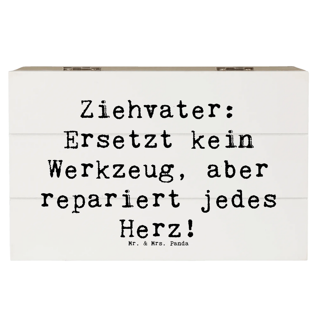 Holzkiste Spruch Ziehvater Herzreparatur Schatulle, Dekokiste, Holzkiste, XXL, Truhe, Kiste, Schatzkiste, Aufbewahrungsbox, Erinnerungsbox, Geschenkbox, Geschenkdose, Erinnerungskiste, Familie, Vatertag, Muttertag, Bruder, Schwester, Mama, Papa, Oma, Opa