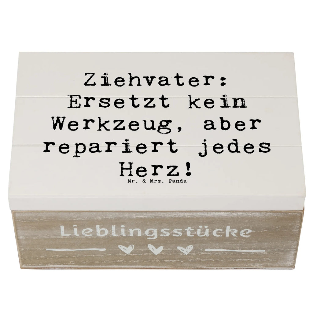 Holzkiste Spruch Ziehvater Herzreparatur Schatulle, Dekokiste, Holzkiste, XXL, Truhe, Kiste, Schatzkiste, Aufbewahrungsbox, Erinnerungsbox, Geschenkbox, Geschenkdose, Erinnerungskiste, Familie, Vatertag, Muttertag, Bruder, Schwester, Mama, Papa, Oma, Opa