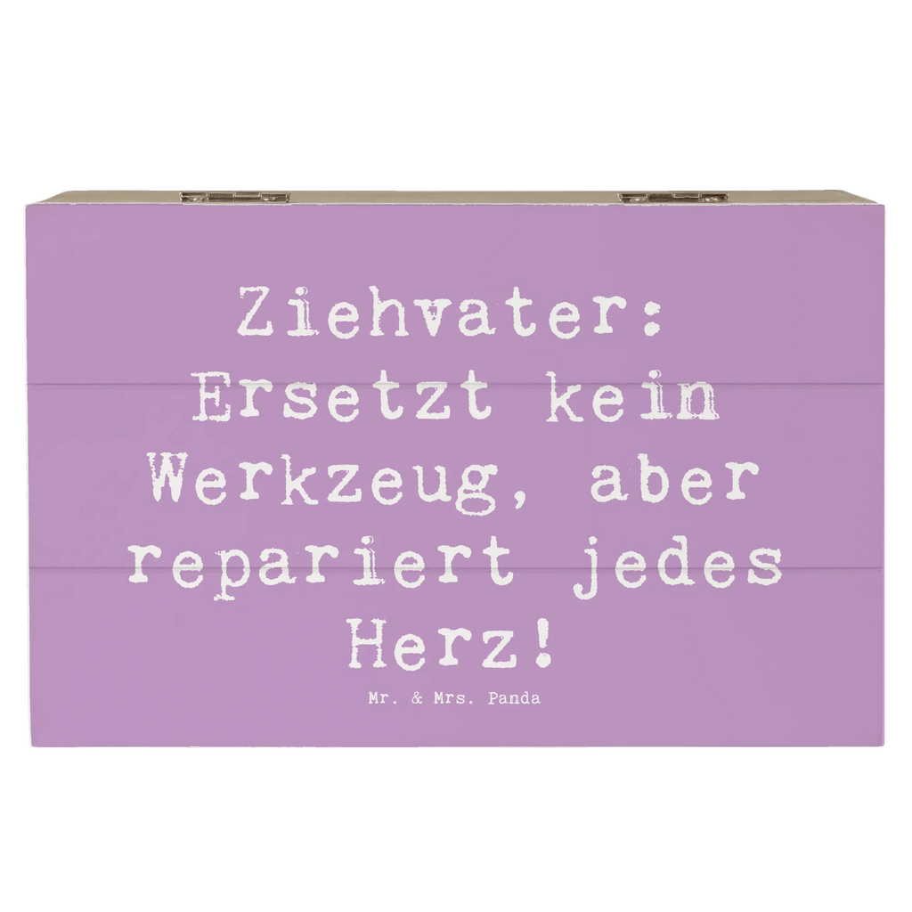 Holzkiste Spruch Ziehvater Herzreparatur Schatulle, Dekokiste, Holzkiste, XXL, Truhe, Kiste, Schatzkiste, Aufbewahrungsbox, Erinnerungsbox, Geschenkbox, Geschenkdose, Erinnerungskiste, Familie, Vatertag, Muttertag, Bruder, Schwester, Mama, Papa, Oma, Opa