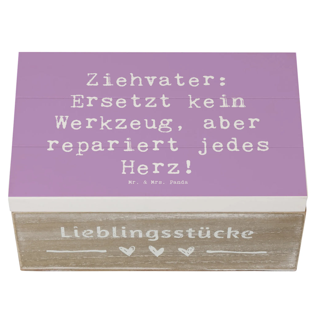 Holzkiste Spruch Ziehvater Herzreparatur Schatulle, Dekokiste, Holzkiste, XXL, Truhe, Kiste, Schatzkiste, Aufbewahrungsbox, Erinnerungsbox, Geschenkbox, Geschenkdose, Erinnerungskiste, Familie, Vatertag, Muttertag, Bruder, Schwester, Mama, Papa, Oma, Opa
