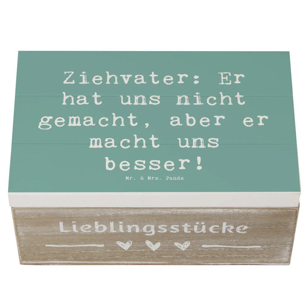 Holzkiste Spruch Ziehvater Liebe XXL, Erinnerungsbox, Schatzkiste, Geschenkdose, Aufbewahrungsbox, Dekokiste, Erinnerungskiste, Truhe, Geschenkbox, Holzkiste, Schatulle, Kiste, Familie, Vatertag, Muttertag, Bruder, Schwester, Mama, Papa, Oma, Opa
