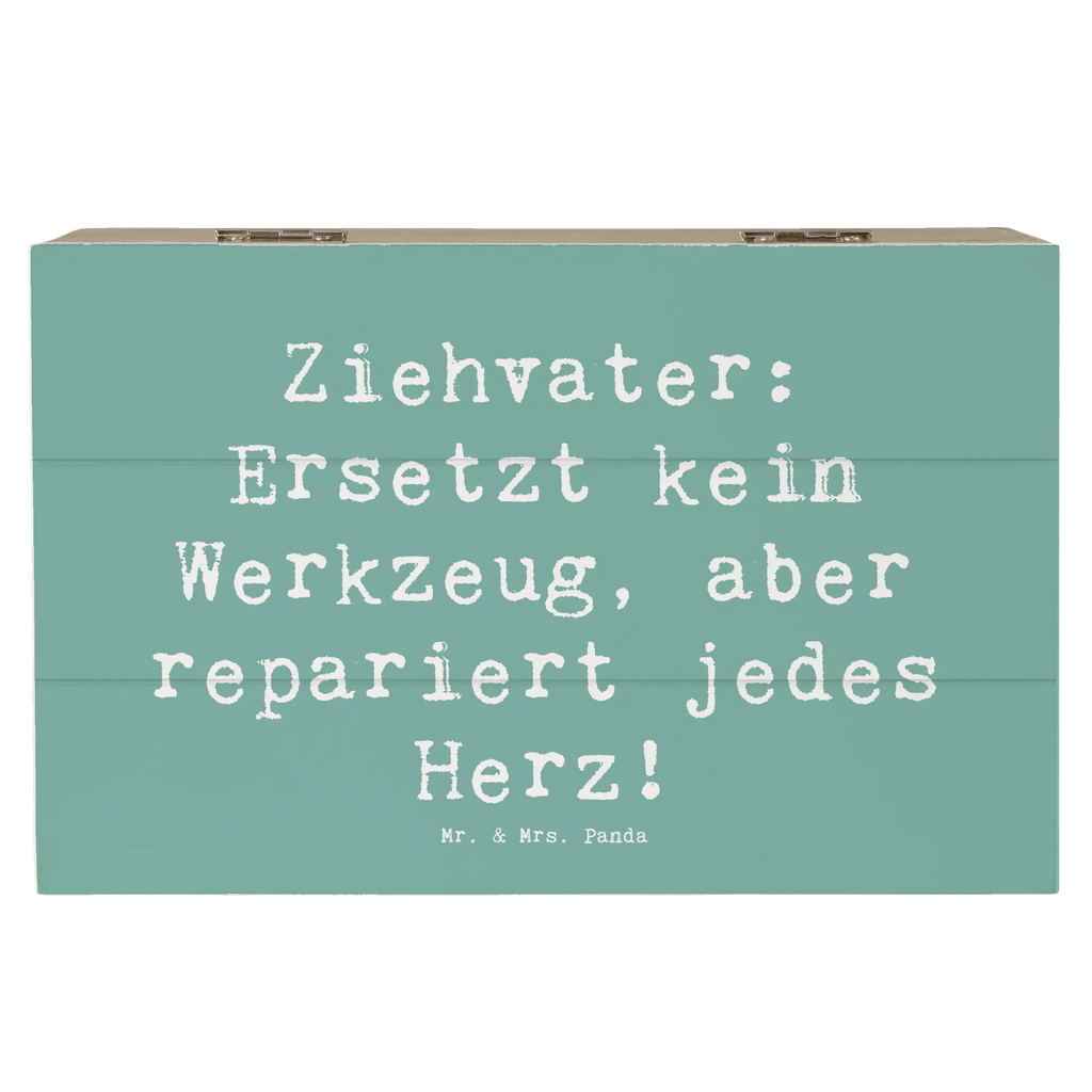 Holzkiste Spruch Ziehvater Herzreparatur Schatulle, Dekokiste, Holzkiste, XXL, Truhe, Kiste, Schatzkiste, Aufbewahrungsbox, Erinnerungsbox, Geschenkbox, Geschenkdose, Erinnerungskiste, Familie, Vatertag, Muttertag, Bruder, Schwester, Mama, Papa, Oma, Opa