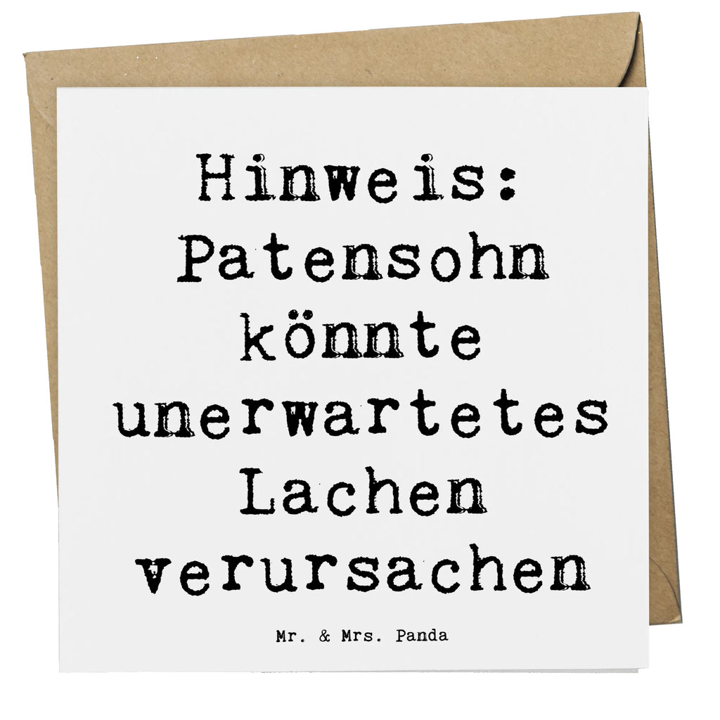 Deluxe Karte Spruch Unerwartetes Lachen Patensohn Karte, Einladungskarte, Hochwertige Grußkarte, Klappkarte, Glückwunschkarte, Hochwertige Klappkarte, Hochzeitskarte, Grußkarte, Geburtstagskarte, Familie, Vatertag, Muttertag, Bruder, Schwester, Mama, Papa, Oma, Opa
