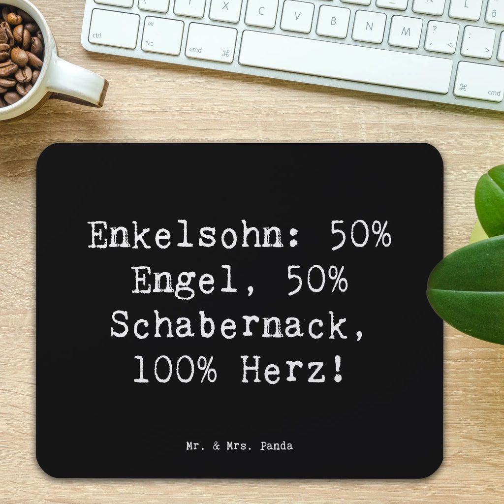Mouse mat Saying Enkelsohn: 50% Engel, 50% Schabernack, 100% Herz! Mausunterlage, Computer zubehör, Mauspad, Mousepad, Einzigartiges Mauspad, PC Zubehör, Designer Mauspad, Büroausstattung, Mauspad Büro, Arbeitszimmer, Familie, Vatertag, Muttertag, Bruder, Schwester, Mama, Papa, Oma, Opa