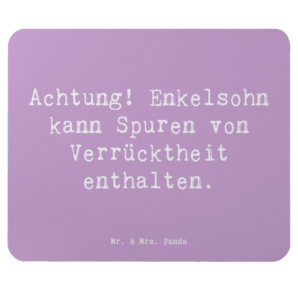 Mouse mat Saying Achtung! Enkelsohn kann Spuren von Verrücktheit enthalten. Mousepad, Computer zubehör, Büroausstattung, PC Zubehör, Arbeitszimmer, Mauspad, Einzigartiges Mauspad, Designer Mauspad, Mausunterlage, Mauspad Büro, Familie, Vatertag, Muttertag, Bruder, Schwester, Mama, Papa, Oma, Opa