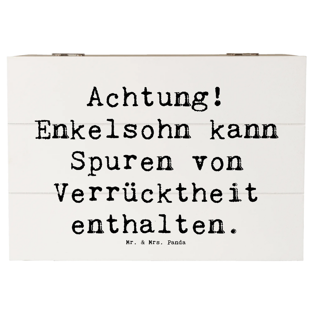 Holzkiste Spruch Enkelsohn Verrücktheit Schatulle, Truhe, Geschenkbox, Aufbewahrungsbox, Holzkiste, XXL, Geschenkdose, Dekokiste, Schatzkiste, Kiste, Erinnerungskiste, Erinnerungsbox, Familie, Vatertag, Muttertag, Bruder, Schwester, Mama, Papa, Oma, Opa