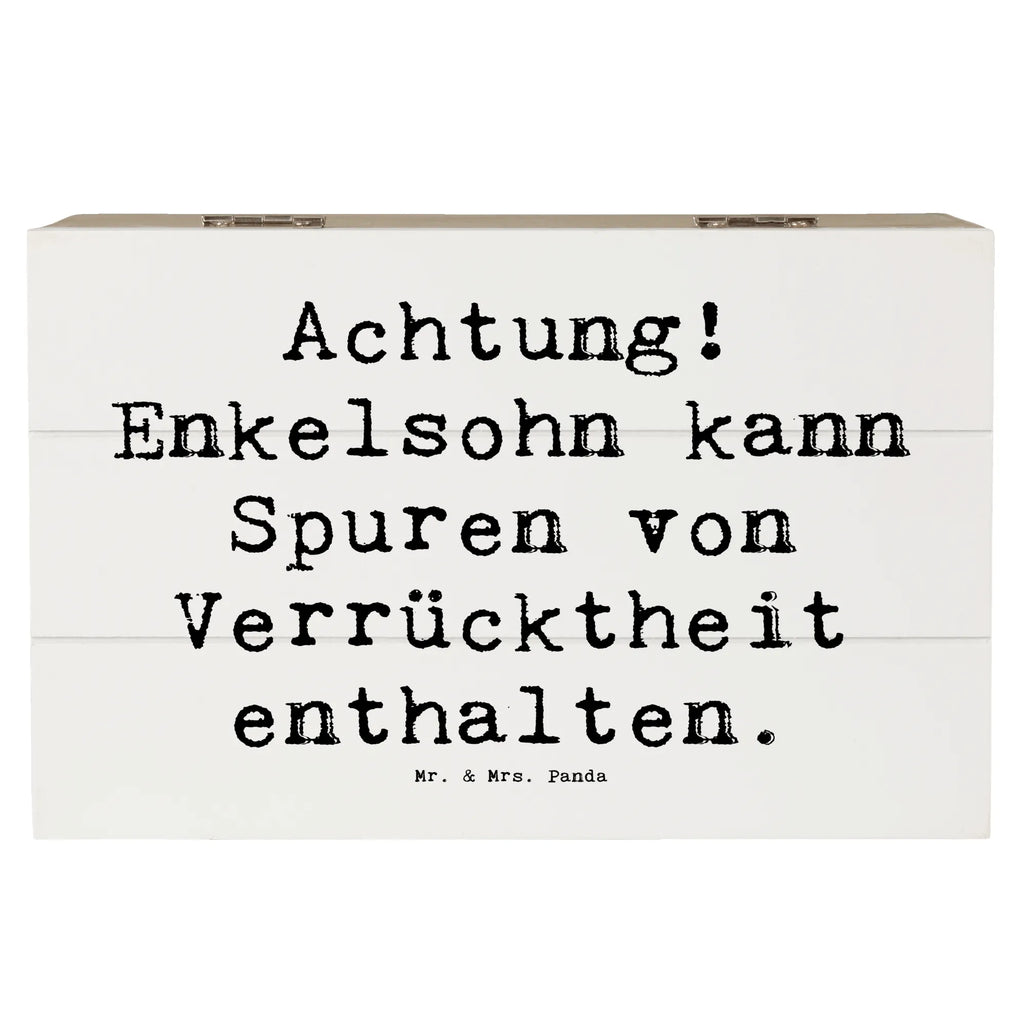 Holzkiste Spruch Enkelsohn Verrücktheit Schatulle, Truhe, Geschenkbox, Aufbewahrungsbox, Holzkiste, XXL, Geschenkdose, Dekokiste, Schatzkiste, Kiste, Erinnerungskiste, Erinnerungsbox, Familie, Vatertag, Muttertag, Bruder, Schwester, Mama, Papa, Oma, Opa