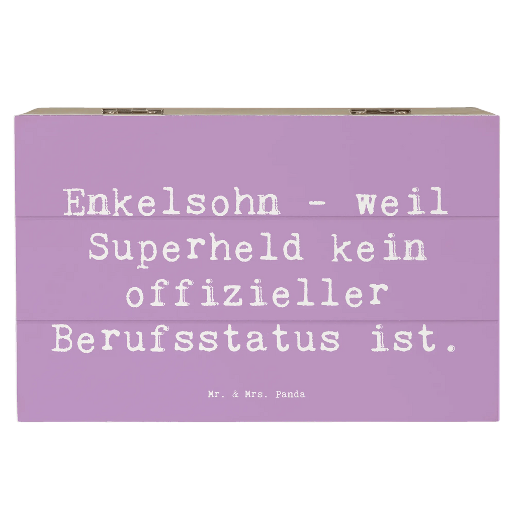 Wooden chest Saying Enkelsohn - weil Superheld kein offizieller Berufsstatus ist. Erinnerungsbox, Dekokiste, Schatzkiste, Schatulle, Geschenkbox, Geschenkdose, Kiste, Truhe, Aufbewahrungsbox, Erinnerungskiste, Holzkiste, XXL, Familie, Vatertag, Muttertag, Bruder, Schwester, Mama, Papa, Oma, Opa