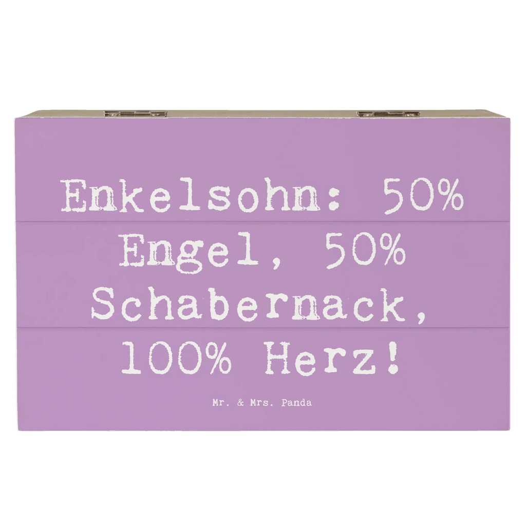 Wooden chest Saying Enkelsohn: 50% Engel, 50% Schabernack, 100% Herz! Aufbewahrungsbox, Geschenkbox, Kiste, Erinnerungskiste, XXL, Schatzkiste, Dekokiste, Erinnerungsbox, Holzkiste, Schatulle, Truhe, Geschenkdose, Familie, Vatertag, Muttertag, Bruder, Schwester, Mama, Papa, Oma, Opa