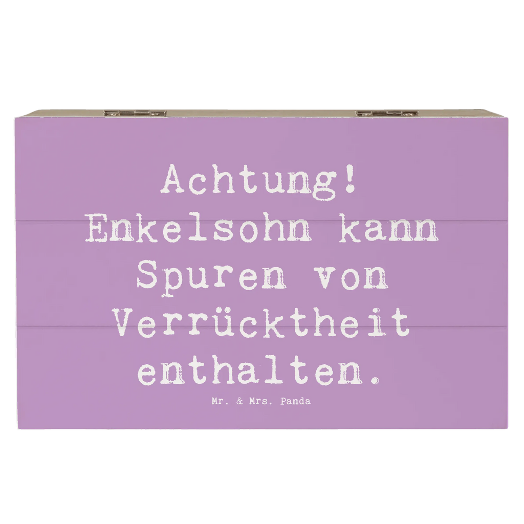 Holzkiste Spruch Enkelsohn Verrücktheit Schatulle, Truhe, Geschenkbox, Aufbewahrungsbox, Holzkiste, XXL, Geschenkdose, Dekokiste, Schatzkiste, Kiste, Erinnerungskiste, Erinnerungsbox, Familie, Vatertag, Muttertag, Bruder, Schwester, Mama, Papa, Oma, Opa