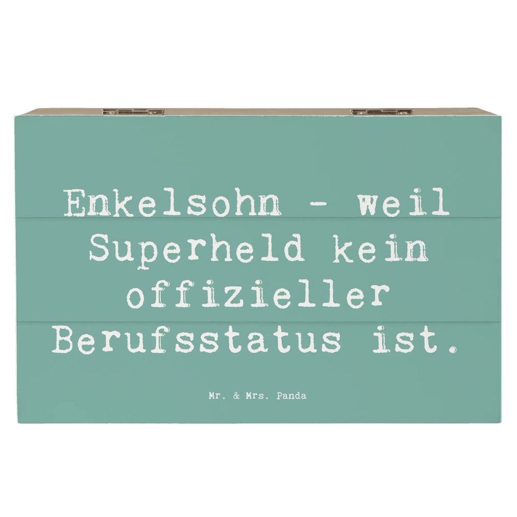 Wooden chest Saying Enkelsohn - weil Superheld kein offizieller Berufsstatus ist. Erinnerungsbox, Dekokiste, Schatzkiste, Schatulle, Geschenkbox, Geschenkdose, Kiste, Truhe, Aufbewahrungsbox, Erinnerungskiste, Holzkiste, XXL, Familie, Vatertag, Muttertag, Bruder, Schwester, Mama, Papa, Oma, Opa