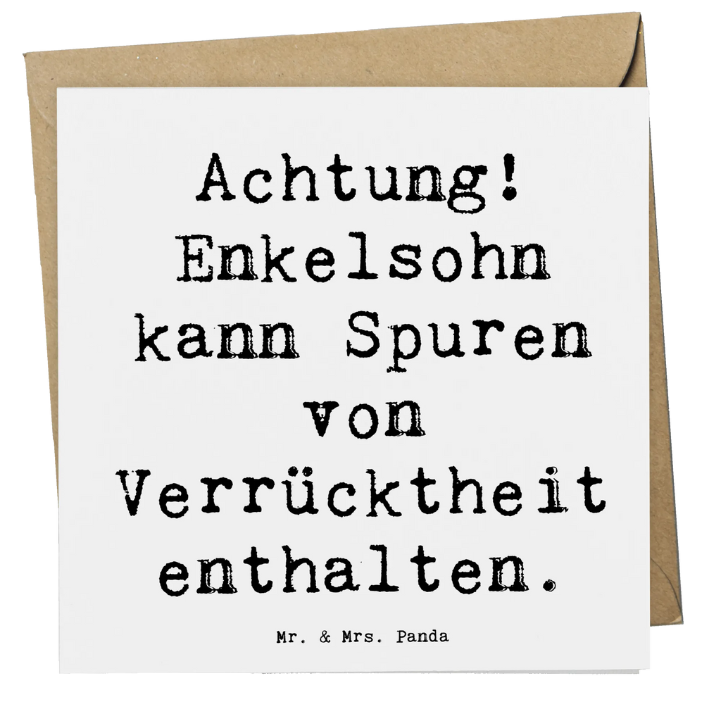 Deluxe Karte Spruch Enkelsohn Verrücktheit Karte, Klappkarte, Einladungskarte, Hochwertige Grußkarte, Grußkarte, Hochwertige Klappkarte, Hochzeitskarte, Geburtstagskarte, Glückwunschkarte, Familie, Vatertag, Muttertag, Bruder, Schwester, Mama, Papa, Oma, Opa