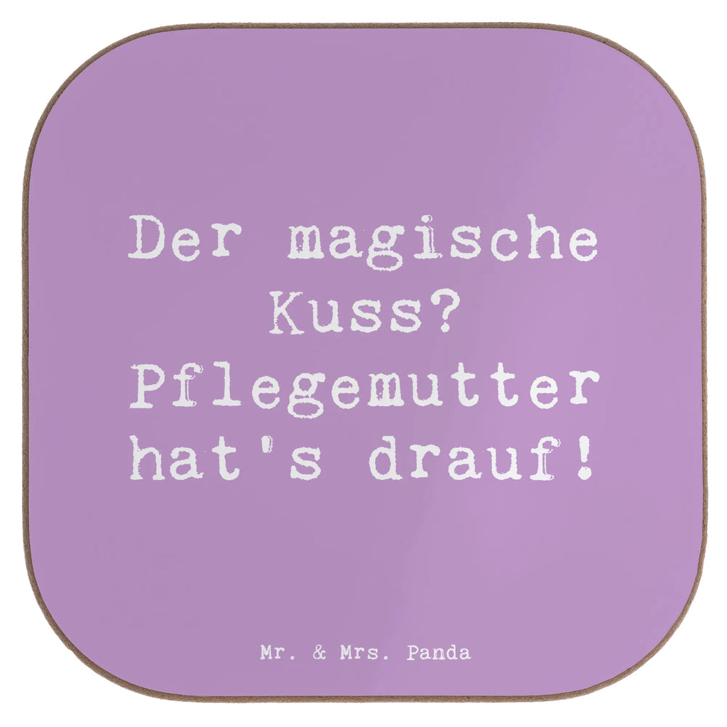 Square coaster Saying Der magische Kuss? Pflegemutter hat's drauf! Untersetzer, Bierdeckel, Glasuntersetzer, Untersetzer Gläser, Getränkeuntersetzer, Untersetzer aus Holz, Untersetzer für Gläser, Korkuntersetzer, Untersetzer Holz, Holzuntersetzer, Tassen Untersetzer, Untersetzer Design, Familie, Vatertag, Muttertag, Bruder, Schwester, Mama, Papa, Oma, Opa